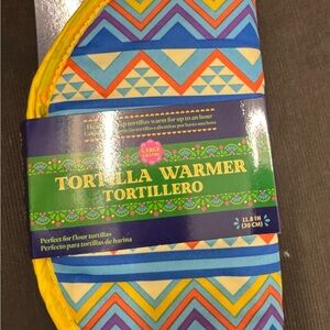 Tortilla Warmer with Colorful Geometric Design new  **PRCE REDUCED**